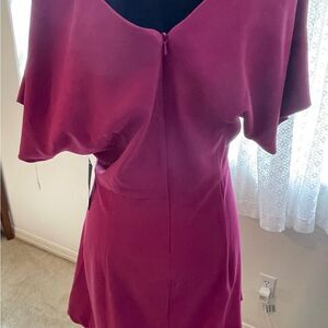 NWT Dress/Butterfly Sleeve Dress in Dark Magenta